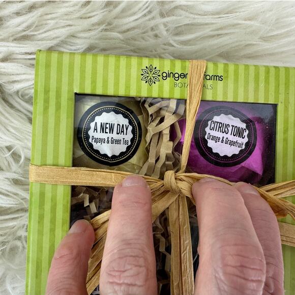 Ginger Lily Farms Fruits & Herbs Therapy Fizzy Bath Bomb Gift Set, 4 Ct, 3 Oz ea - Picture 8 of 9